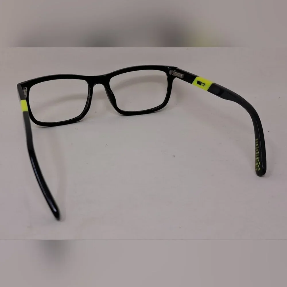 Nike Kid Glasses Frames Swoosh Black Yellow Square 5536 010 49-15-140